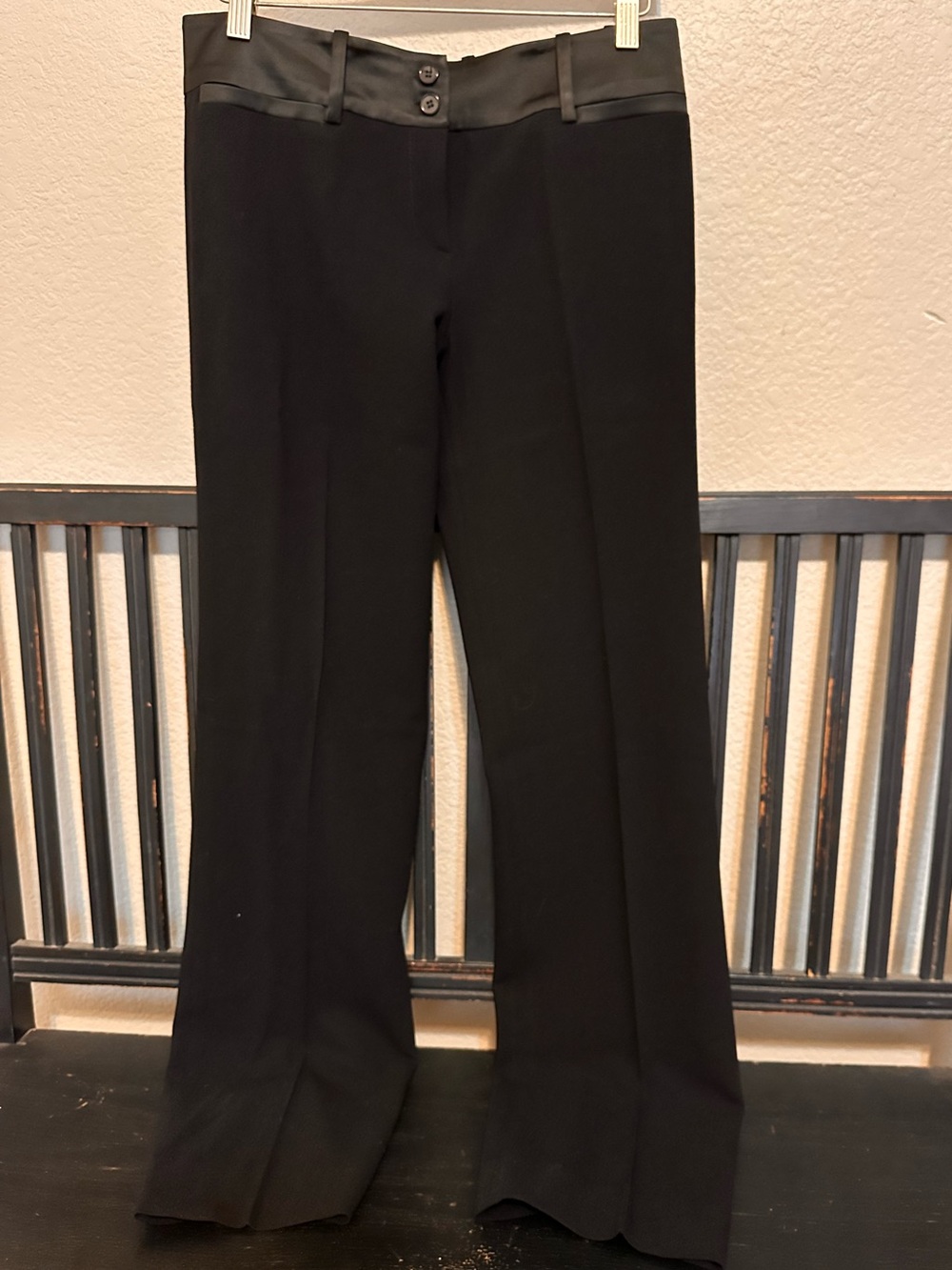 Luisa Spagnoli Black Boot Cut Dress Pants size 42 (6)